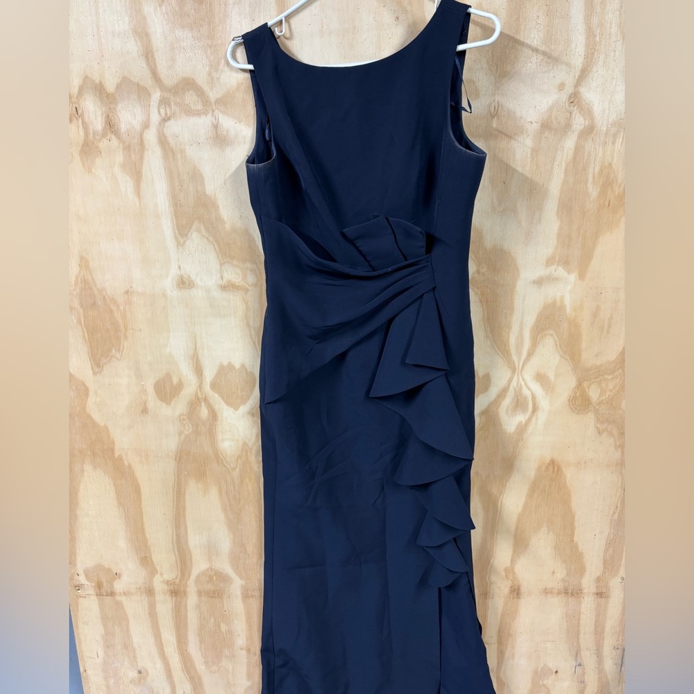 Eliza J Midnight Blue Ruffle Midi Dress